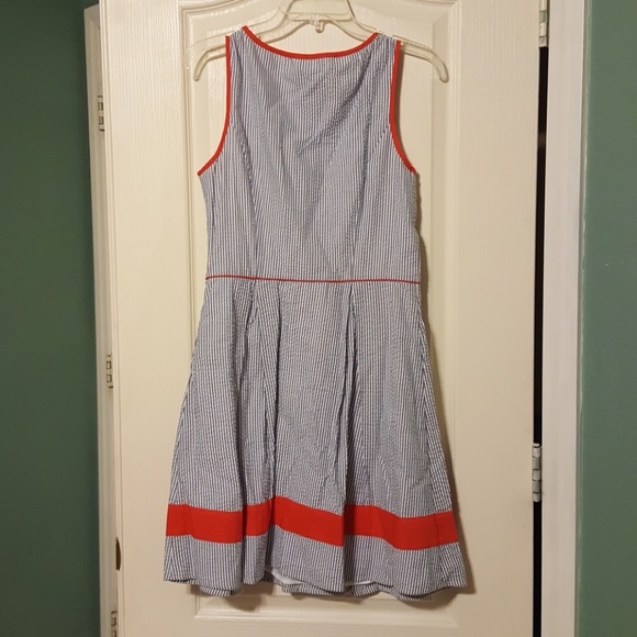 Jessica Simpson striped dress sz 10 Blue/White - Picture 7 of 7